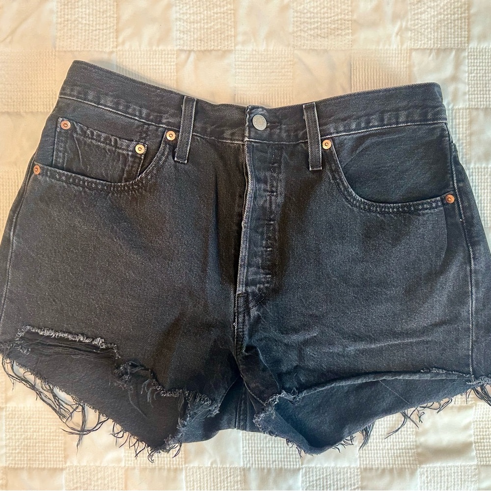 Levi's Black Denim Jean Shorts for Women